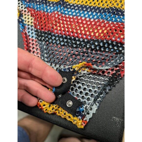 Cacia Multicolor Short Sleeve Mesh Bodysuit Women's Large - Picture 5 of 6